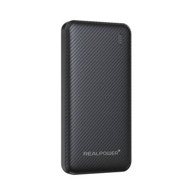 Realpower PB-10000 SSB 10000mAh PowerBank Black 558787 Realpower PB-10000 SSB 10000mAh PowerBank Black 558787