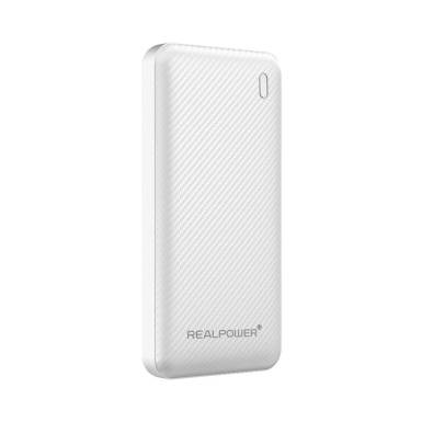 Realpower PB-10000 SSB 10000mAh PowerBank White 558788 Realpower PB-10000 SSB 10000mAh PowerBank White 558788