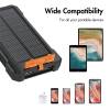 Logilink Solar LED Light 10000 mAh Power Bank Black/Orange PA0390