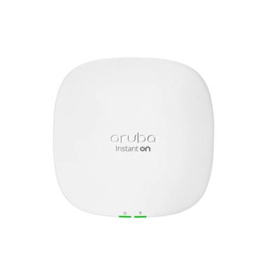 HP Aruba Instant On AP25 (RW) 4x4 Wi-Fi 6 Indoor Access Point White R9B28A HP Aruba Instant On AP25 (RW) 4x4 Wi-Fi 6 Indoor Access Point White R9B28A