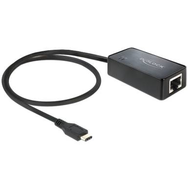 DeLock Adapter SuperSpeed USB (USB 3.1, Gen 1) with USB Type-C male > Gigabit LAN 10/100/1000 Mb/s 62642 DeLock Adapter SuperSpeed USB (USB 3.1, Gen 1) with USB Type-C male > Gigabit LAN 10/100/1000 Mb/s 62642