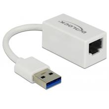 DeLock SuperSpeed USB3.2 Type-A male > Gigabit LAN 10/100/1000 Mbps compact Adapter White 65905 DeLock SuperSpeed USB3.2 Type-A male > Gigabit LAN 10/100/1000 Mbps compact Adapter White 65905