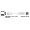 DeLock SuperSpeed USB3.2 Type-A male > Gigabit LAN 10/100/1000 Mbps compact Adapter White 65905