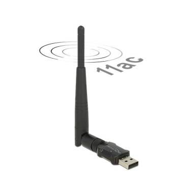 DeLock USB 2.0 Dual Band WLAN ac/a/b/g/n Stick 433 Mbps with external Antenna 12462 DeLock USB 2.0 Dual Band WLAN ac/a/b/g/n Stick 433 Mbps with external Antenna 12462