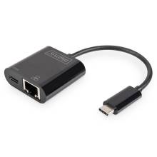 Digitus USB-Type-C Gigabit Ethernet Adapter + PD DN-3027 Digitus USB-Type-C Gigabit Ethernet Adapter + PD DN-3027