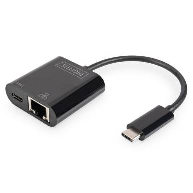 Digitus USB-Type-C Gigabit Ethernet Adapter + PD DN-3027 Digitus USB-Type-C Gigabit Ethernet Adapter + PD DN-3027