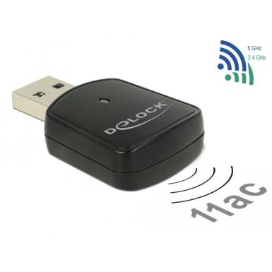 DeLock USB3.0 Dual Band WLAN ac/a/b/g/n Mini Stick 867 + 300 Mbps 12502