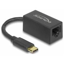 DeLock SuperSpeed USB (USB 3.2 Gen 1) with USB Type-C male > Gigabit LAN 10/100/1000 Mbps compact Adatper Black 66043 DeLock SuperSpeed USB (USB 3.2 Gen 1) with USB Type-C male > Gigabit LAN 10/100/1000 Mbps compact Adatper Black 66043