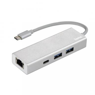 Hama USB 3.2 GEN1 TYPE-C HUB (2 USB, 1 USB TYPE-C) +LAN 00200108 Hama USB 3.2 GEN1 TYPE-C HUB (2 USB, 1 USB TYPE-C) +LAN 00200108