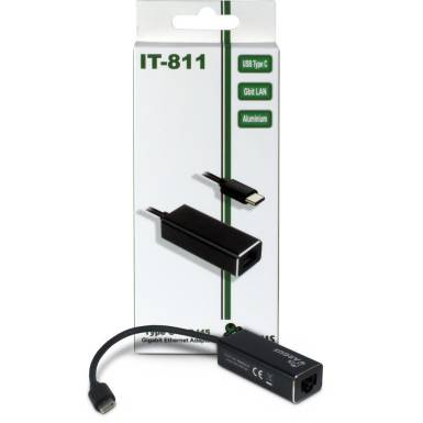 Inter-Tech Argus IT-811 USB-C Gigabit Ethernet Adapter Black 88885438 Inter-Tech Argus IT-811 USB-C Gigabit Ethernet Adapter Black 88885438