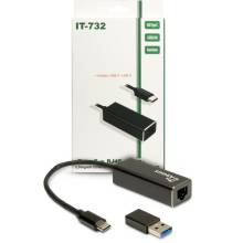 Inter-Tech Argus IT-732 USB-C Gigabit Ethernet Adapter Black 88885593 Inter-Tech Argus IT-732 USB-C Gigabit Ethernet Adapter Black 88885593