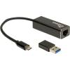 Inter-Tech Argus IT-732 USB-C Gigabit Ethernet Adapter Black 88885593
