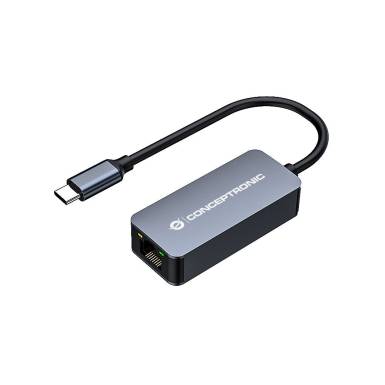 Conceptronic ABBY12GC 2.5G Ethernet USB 3.2 Gen 1 Adapter Wake-on-LAN Compatible with Nintendo Switch ABBY12GC Conceptronic ABBY12GC 2.5G Ethernet USB 3.2 Gen 1 Adapter Wake-on-LAN Compatible with Nintendo Switch ABBY12GC
