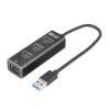 Club3D USB 3.2 Gen1 Type-A 3 Ports Hub with Gigabit Ethernet Black CSV-1430A