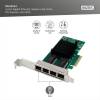 Digitus 4 port Gigabit Ethernet network card RJ45 PCI Express Intel I350 DN-10114
