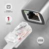 AXAGON ADE-TXCA USB-C + USB-A Gigabit Ethernet Adapter Grey ADE-TXCA