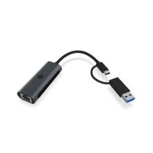 Raidsonic USB Type-A or Type-C to 2.5 Gigabit Ethernet LAN adapter Black IB-LAN301-C3 Raidsonic USB Type-A or Type-C to 2.5 Gigabit Ethernet LAN adapter Black IB-LAN301-C3