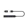 Raidsonic IcyBox IB-HUB1439-LAN 4-Port hub with USB3.2 Gen 1 Type-A or Type-C interface Black IB-HUB1439-LAN
