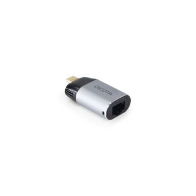Dicota USB-C to Ethernet Mini Adapter with PD (100W) Silver D32048 Dicota USB-C to Ethernet Mini Adapter with PD (100W) Silver D32048