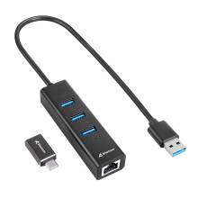 Sharkoon 3-Port USB3.2 Aluminium Hub + RJ45 Ethernet Adapter Black 4044951037575 Sharkoon 3-Port USB3.2 Aluminium Hub + RJ45 Ethernet Adapter Black 4044951037575