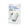 Logilink USB-C to Gigabit Ethernet Adapter with 2-in-1 USB Connection Grey UA0238B