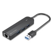Vention USB3.0 Hub + Gigabit Ethernet adapter Grey CHNBB