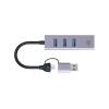Conceptronic ABBY25G USB-C to Gigabit Network Adapter with 3-Port USB Hub ABBY25G
