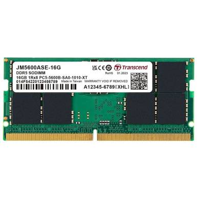 Transcend 16GB DDR5 5600MHz SODIMM JM5600ASE-16G Transcend 16GB DDR5 5600MHz SODIMM JM5600ASE-16G