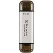 Transcend 512GB USB3.0/USB Type-C ESD310C Silver TS512GESD310S Transcend 512GB USB3.0/USB Type-C ESD310C Silver TS512GESD310S