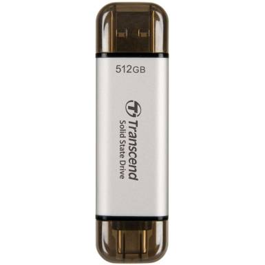 Transcend 512GB USB3.0/USB Type-C ESD310C Silver TS512GESD310S Transcend 512GB USB3.0/USB Type-C ESD310C Silver TS512GESD310S
