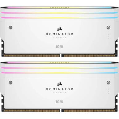 Corsair 32GB DDR5 6000MHz Kit(2x16GB) Dominator Titanium RGB White CMP32GX5M2B6000C30W Corsair 32GB DDR5 6000MHz Kit(2x16GB) Dominator Titanium RGB White CMP32GX5M2B6000C30W