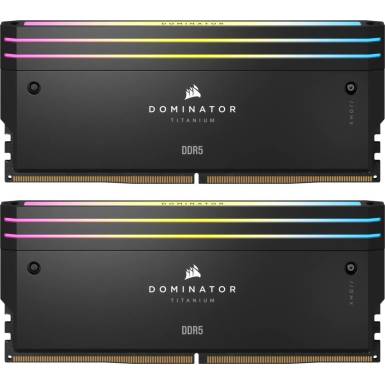 Corsair 48GB DDR5 6000MHz Kit(2x24GB) Dominator Titanium RGB Black CMP48GX5M2B6000C30 Corsair 48GB DDR5 6000MHz Kit(2x24GB) Dominator Titanium RGB Black CMP48GX5M2B6000C30
