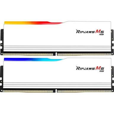 G.SKILL 32GB DDR5 5200MHz Kit(2x16GB) Ripjaws M5 RGB White F5-5200J4040A16GX2-RM5RW G.SKILL 32GB DDR5 5200MHz Kit(2x16GB) Ripjaws M5 RGB White F5-5200J4040A16GX2-RM5RW