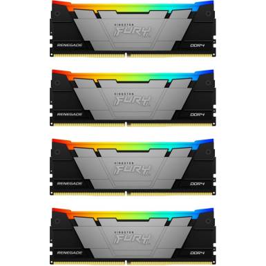 Kingston 32GB DDR4 3600MHz Kit(4x8GB) Fury Renegade RGB Black KF436C16RB2AK4/32 Kingston 32GB DDR4 3600MHz Kit(4x8GB) Fury Renegade RGB Black KF436C16RB2AK4/32
