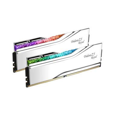 G.SKILL 32GB DDR5 7400MHz Kit(2x16GB) Trident Z5 Royal RGB Silver F5-7600J3646G16GX2-TR5S G.SKILL 32GB DDR5 7400MHz Kit(2x16GB) Trident Z5 Royal RGB Silver F5-7600J3646G16GX2-TR5S