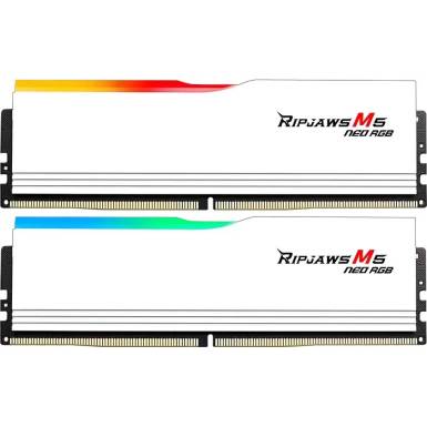 G.SKILL 32GB DDR5 6000MHz Kit(2x16GB) Ripjaws M5 Neo RGB White F5-6000J3636F16GX2-RM5NRW G.SKILL 32GB DDR5 6000MHz Kit(2x16GB) Ripjaws M5 Neo RGB White F5-6000J3636F16GX2-RM5NRW