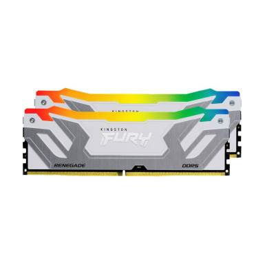 Kingston 48GB DDR5 8400MHz Kit(2x24GB) Fury Renegade RGB White/Silver KF584CU40RWAK2-48 Kingston 48GB DDR5 8400MHz Kit(2x24GB) Fury Renegade RGB White/Silver KF584CU40RWAK2-48