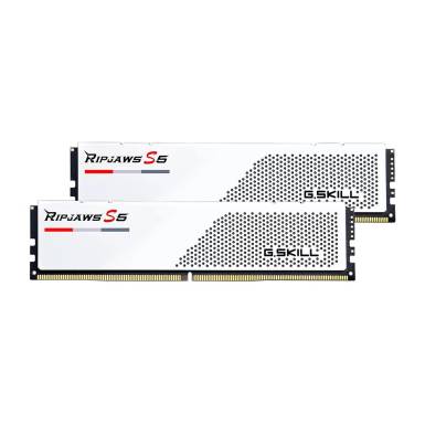 G.SKILL 64GB DDR5 6000MHz Kit(2x32GB) Ripjaws S5 White F5-6000J2836G32GX2-RS5W G.SKILL 64GB DDR5 6000MHz Kit(2x32GB) Ripjaws S5 White F5-6000J2836G32GX2-RS5W