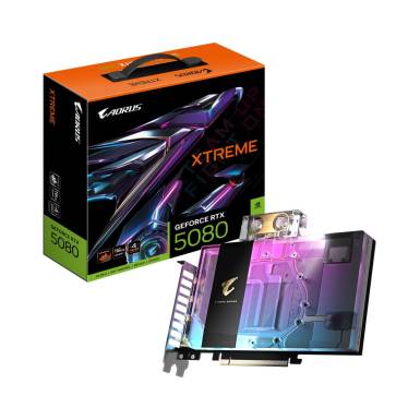 Gigabyte RTX5080 AORUS XTREME WATERFORCE WB 16G GV-N5080AORUSX WB-16GD Gigabyte RTX5080 AORUS XTREME WATERFORCE WB 16G GV-N5080AORUSX WB-16GD