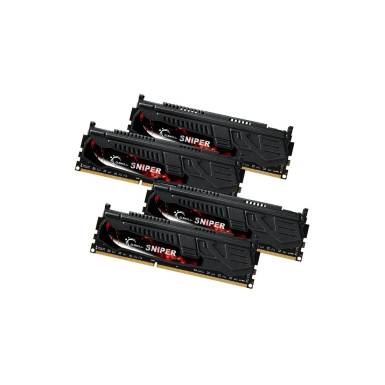 G.SKILL 32GB DDR3 2400MHz Kit(4x8GB) Sniper Black F3-2400C11Q-32GSR
