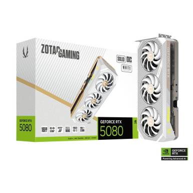 Zotac GeForce RTX5080 16GB DDR7 Solid OC White ZT-B50800Q-10P Zotac GeForce RTX5080 16GB DDR7 Solid OC White ZT-B50800Q-10P