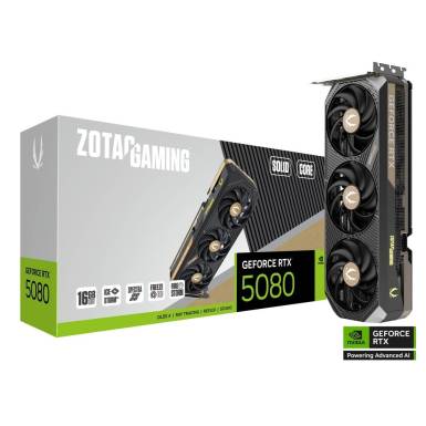 Zotac GeForce RTX5080 16GB DDR7 Solid Core ZT-B50800D2-10P Zotac GeForce RTX5080 16GB DDR7 Solid Core ZT-B50800D2-10P