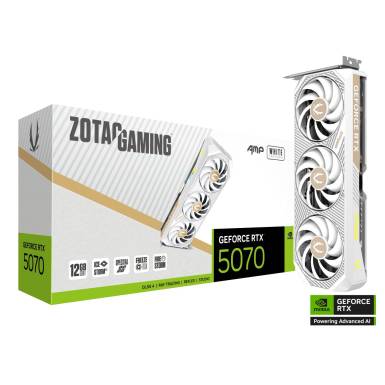Zotac GeForce RTX5070 12GB DDR7 AMP White Edition ZT-B50700FQ-10P Zotac GeForce RTX5070 12GB DDR7 AMP White Edition ZT-B50700FQ-10P