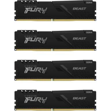 Kingston 64GB DDR4 3600MHz Kit(4x16GB) Fury Beast KF436C18BBK4/64 Kingston 64GB DDR4 3600MHz Kit(4x16GB) Fury Beast KF436C18BBK4/64