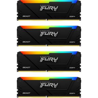 Kingston 128GB DDR4 3600MHz Kit(4x32GB) Fury Beast RGB KF436C18BB2AK4/128 Kingston 128GB DDR4 3600MHz Kit(4x32GB) Fury Beast RGB KF436C18BB2AK4/128
