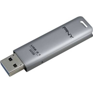PNY 32GB Elite Steel Flash Drive USB3.1 Silver FD32GESTEEL31G-EF PNY 32GB Elite Steel Flash Drive USB3.1 Silver FD32GESTEEL31G-EF