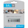 PNY 64GB Elite Steel Flash Drive USB3.1 Silver FD64GESTEEL31G-EF
