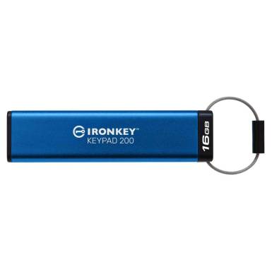 Kingston 16GB IronKey Keypad 200 USB3.2 Blue IKKP200/16GB Kingston 16GB IronKey Keypad 200 USB3.2 Blue IKKP200/16GB