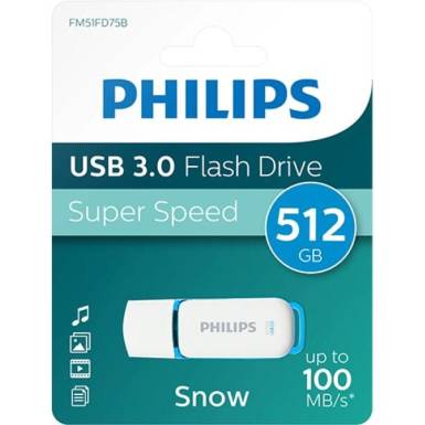 Philips 512GB USB 3.0 Snow Edition White PH114258 Philips 512GB USB 3.0 Snow Edition White PH114258