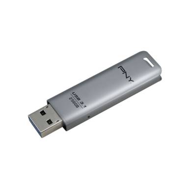 PNY 256GB Elite Steel Flash Drive USB3.1 Silver FD256ESTEEL31G-EF PNY 256GB Elite Steel Flash Drive USB3.1 Silver FD256ESTEEL31G-EF